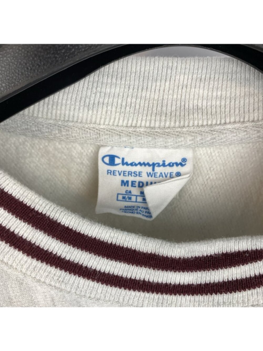 Champion Harvard Reverse Weave Crewneck Medium Cutoff Crop Top - Picture 3 of 4